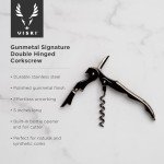 Viski Gunmetal Black Waiter's Corkscrew Wine Opener