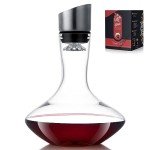 VnoPerito Lead-Free Crystal Wine Decanter with Aerator