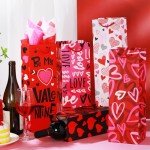 Valentine's Day Wine Bags Set - 15 Pcs