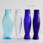 Elegant Clear Dark Blue Glass Water Pitcher