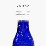 Elegant Clear Dark Blue Glass Water Pitcher