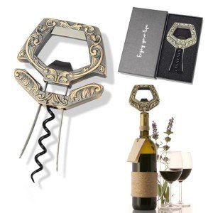 3-in-1 Ah-So Wine Opener & Corkscrew (Bronze)