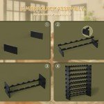 Bamboo 8-Tier Freestanding Wine Rack Holder