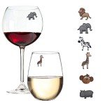 Animal-Themed Wine Glass Markers, Set of 6