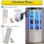 Modern Wine Cabinet with LED Lights & Glass Door