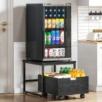 Compact Beverage Cooler Stand with Storage Drawer