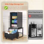 Compact Beverage Cooler Stand with Storage Drawer
