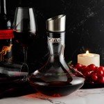 VnoPerito Lead-Free Crystal Wine Decanter with Aerator