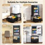 Compact Beverage Cooler Stand with Storage Drawer