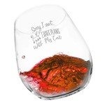 Funny Cat Stemless Wine Glasses - Set of 4