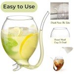 Vampire Wine Glass Set with Straw – 4 Pack
