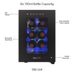 6-Bottle Mini Wine Cooler with Rack