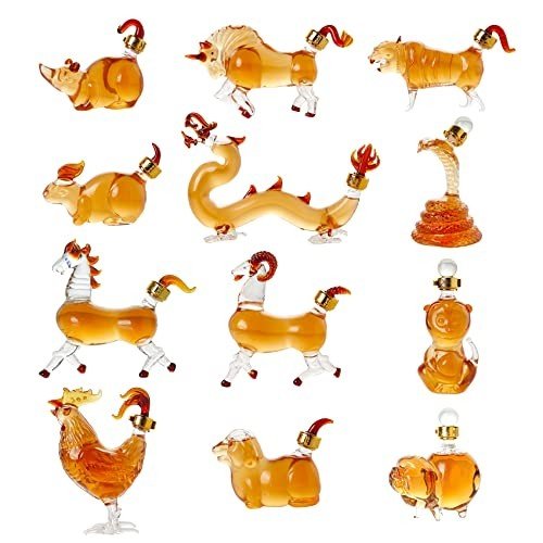 12 Chinese Zodiac Mini Decanter Set