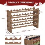 4-Tier Freestanding Bamboo Wine Rack Holder