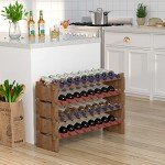 4-Tier Freestanding Bamboo Wine Rack Holder