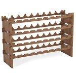 4-Tier Freestanding Bamboo Wine Rack Holder