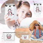Cow-Themed Wine Tumbler Gift Set - 3 Pcs