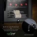 Nutrichef 28-Bottle Single Zone Wine Cooler