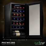 Nutrichef 28-Bottle Single Zone Wine Cooler