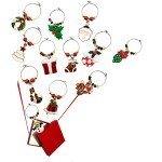 12-Piece Holiday Wine Glass Charms Set