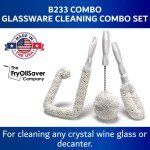 3-Piece Non-Scratch Glassware Cleaning Brush Set
