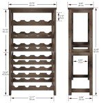 24-Bottle Bamboo Wine Rack with Tabletop Shelf