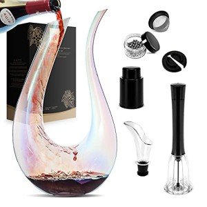 Colorful 1200ml Wine Decanter Set with Accessories