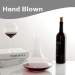 Elegant Hand Blown Crystal Wine Decanter - 1900ml