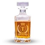 Personalized Engraved Whiskey Decanter and Glass Set