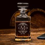 Personalized Engraved Whiskey Decanter and Glass Set