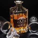 Personalized Engraved Whiskey Decanter and Glass Set
