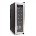 NutriChef 12-Bottle Wine Cooler with Touchscreen Control