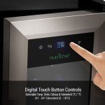 NutriChef 12-Bottle Wine Cooler with Touchscreen Control