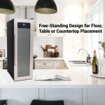 NutriChef 12-Bottle Wine Cooler with Touchscreen Control