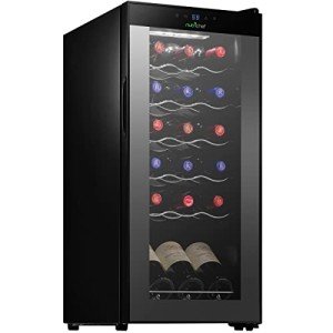 Nutrichef 18-Bottle Slim Wine Cooler – Dual Temp