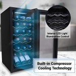 Nutrichef 18-Bottle Slim Wine Cooler – Dual Temp
