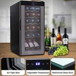 Nutrichef 18-Bottle Slim Wine Cooler – Dual Temp