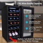 Nutrichef 18-Bottle Slim Wine Cooler – Dual Temp
