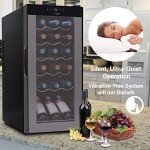 Nutrichef 18-Bottle Slim Wine Cooler – Dual Temp