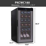 Nutrichef 18-Bottle Slim Wine Cooler – Dual Temp