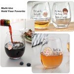 Golden Girls Stemless Wine Glass Set of 4