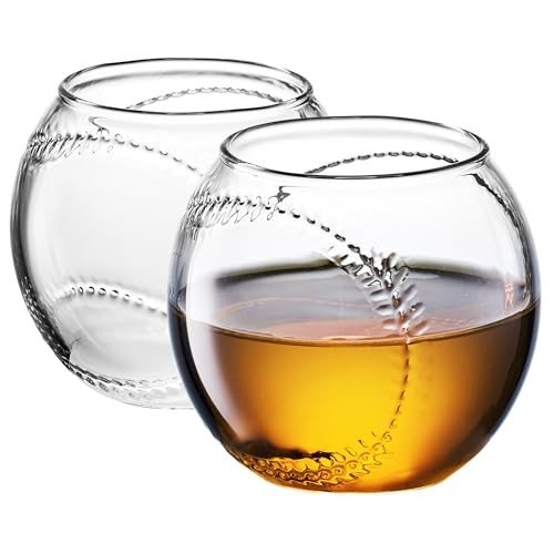 Baseball-Themed Whiskey Glass - Perfect Gift Set