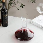 Elegant Hand Blown Crystal Wine Decanter - 1900ml