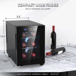 Compact 6-Bottle Wine Cooler with Digital Temperature