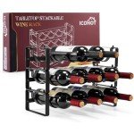 Stackable Metal Wine Rack - 3 Tier Holder