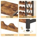 56-Bottle Wooden Freestanding Wine Rack & Shelf