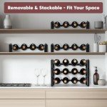 Stackable Metal Wine Rack - 3 Tier Holder