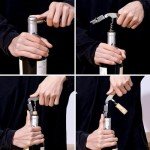 3-Pack Waiter's Corkscrew Wine Key with Leather Pouch