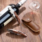 3-Pack Waiter's Corkscrew Wine Key with Leather Pouch