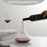 Elegant Hand-Blown Wine Decanter - 1100ml